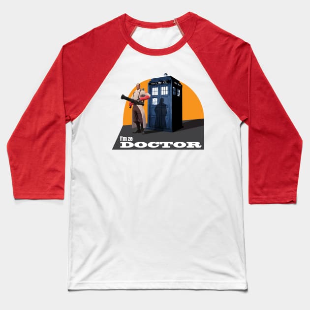 I'm ze Doctor! Baseball T-Shirt by Randy Handsome